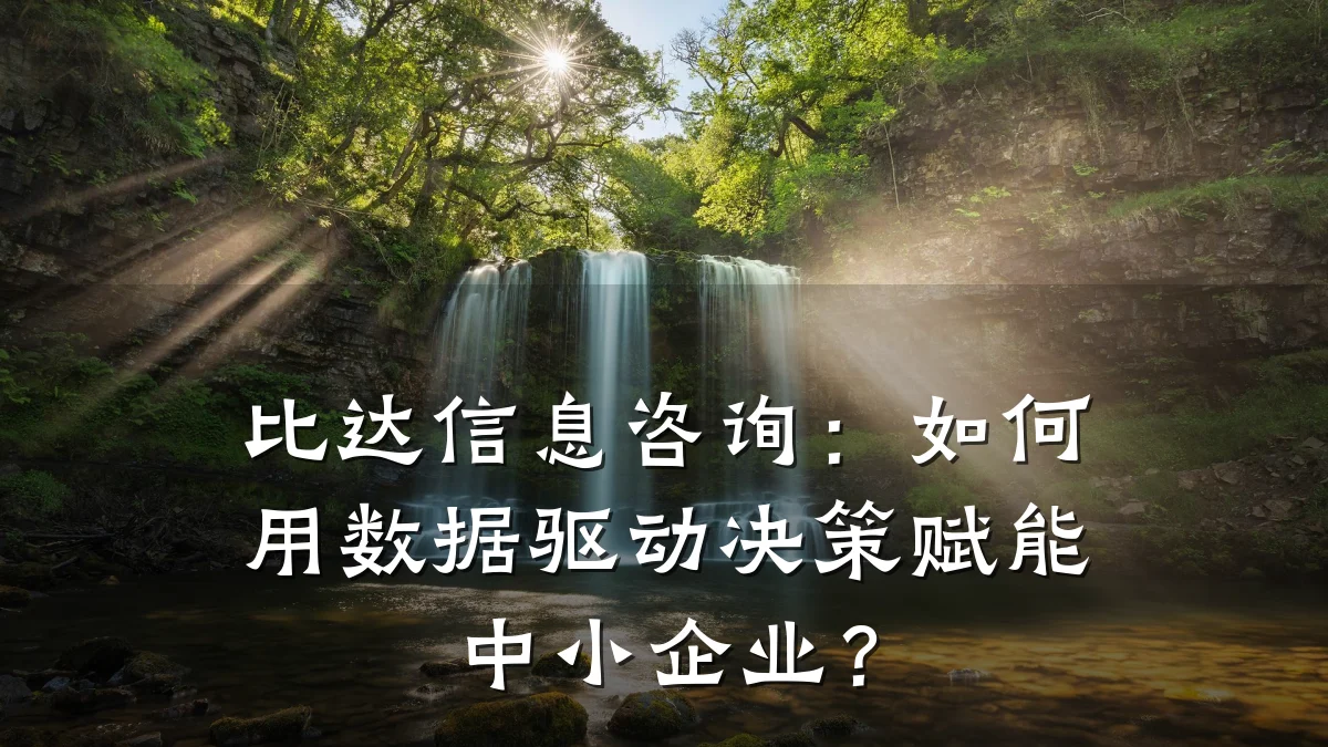 比达信息咨询：如何用数据驱动决策赋能中小企业？