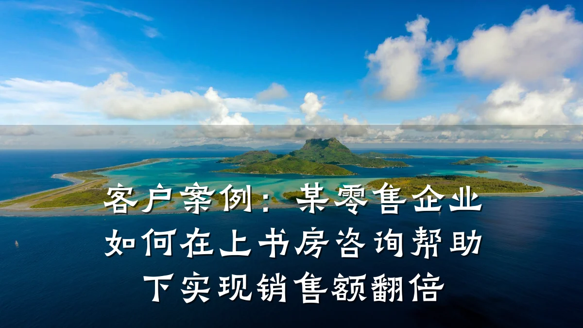 客户案例：某零售企业如何在上书房咨询帮助下实现销售额翻倍