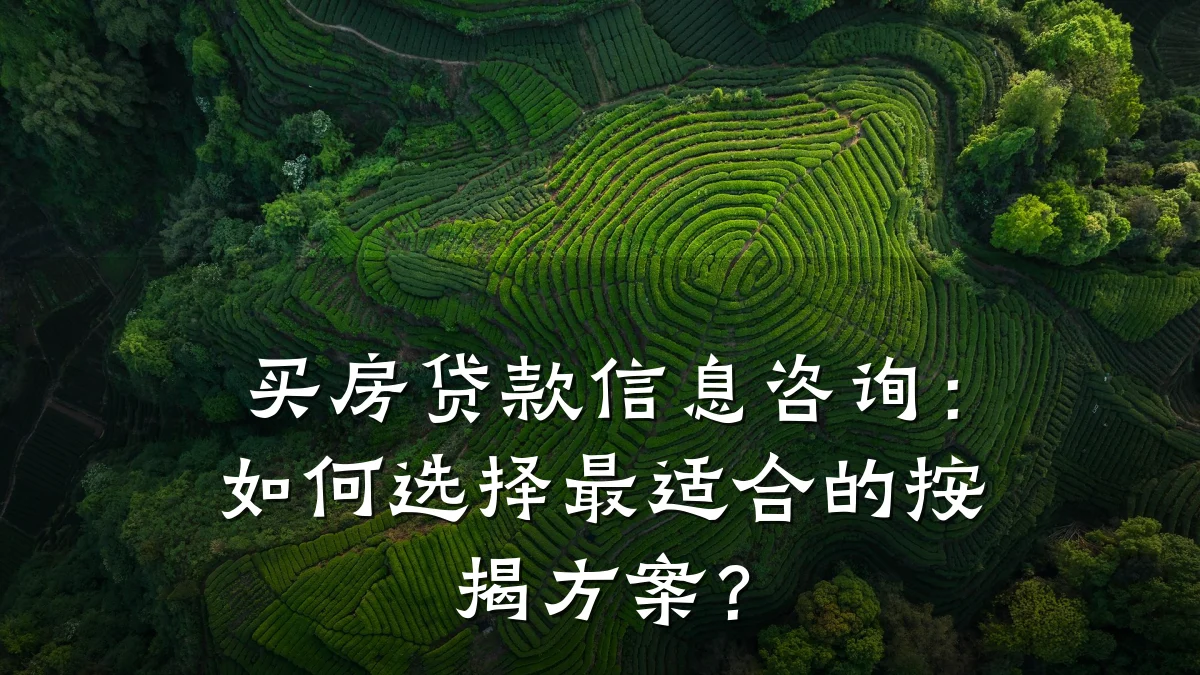 买房贷款信息咨询：如何选择最适合的按揭方案？