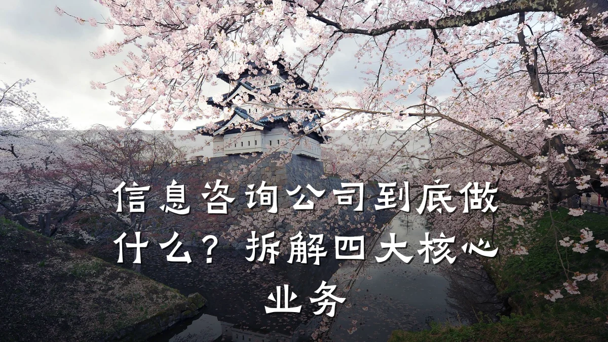 信息咨询公司到底做什么？拆解四大核心业务