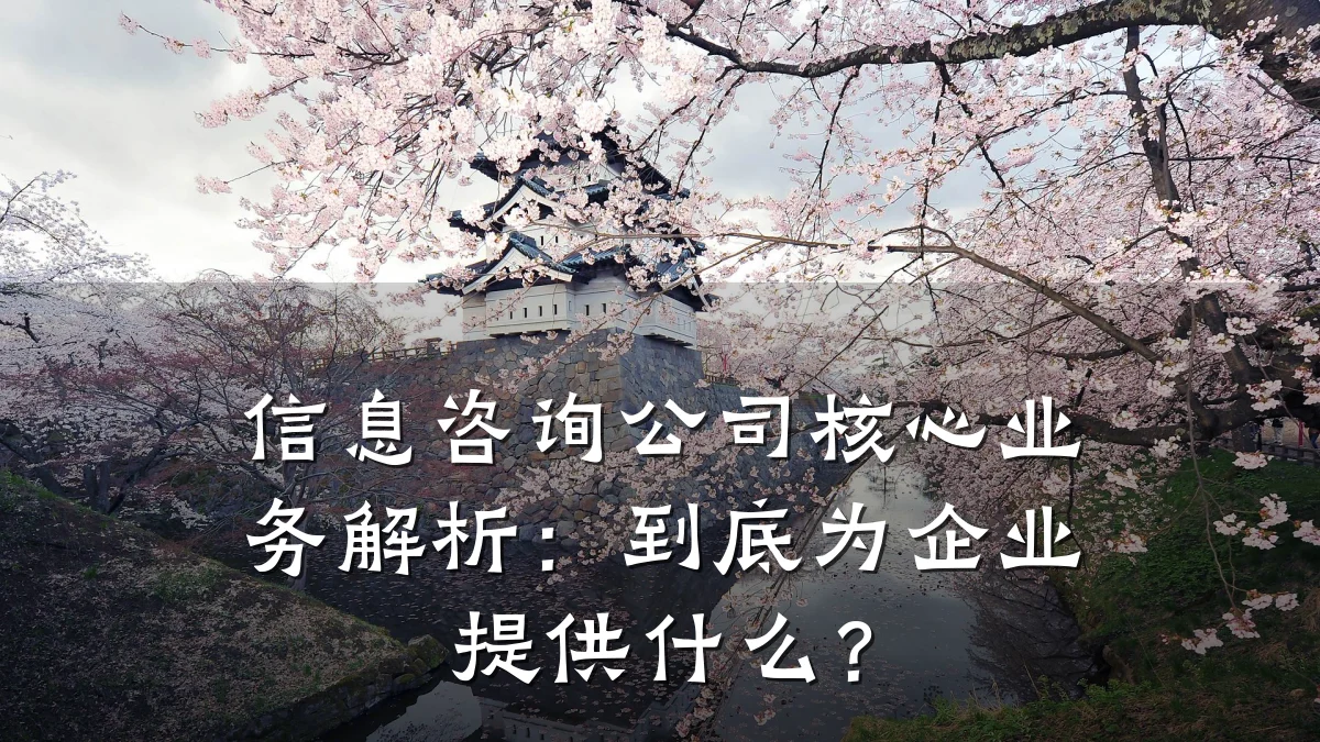 信息咨询公司核心业务解析：到底为企业提供什么？