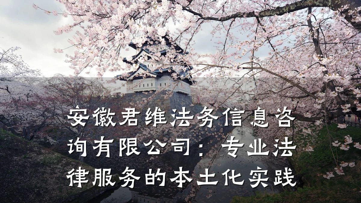 安徽君维法务信息咨询有限公司：专业法律服务的本土化实践
