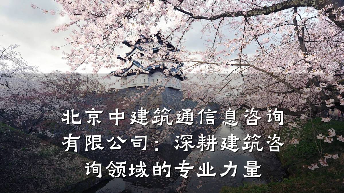 北京中建筑通信息咨询有限公司：深耕建筑咨询领域的专业力量