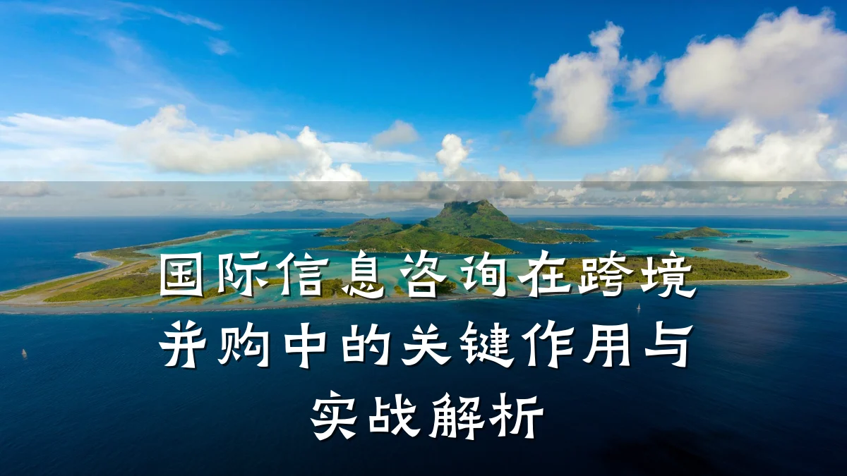 国际信息咨询在跨境并购中的关键作用与实战解析
