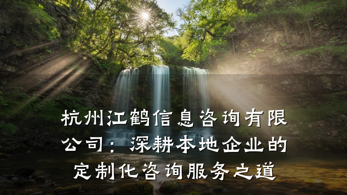 杭州江鹤信息咨询有限公司：深耕本地企业的定制化咨询服务之道