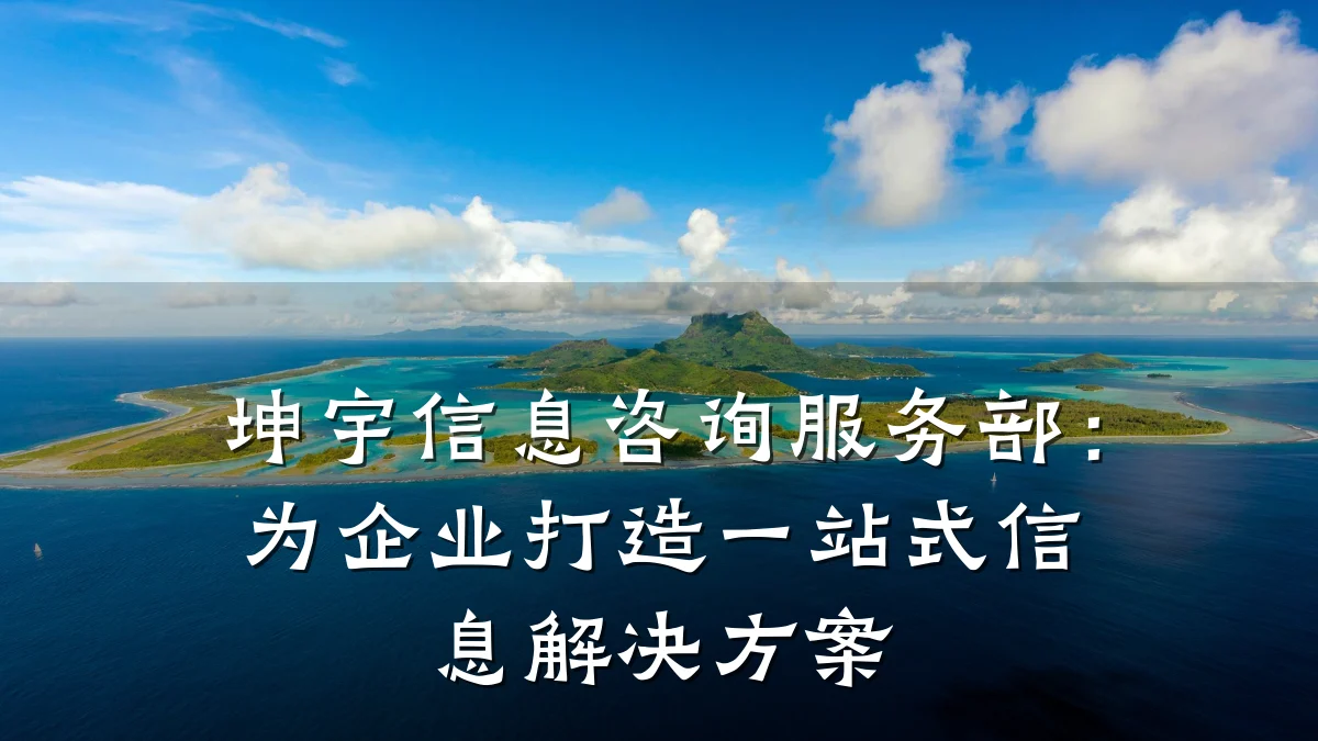 坤宇信息咨询服务部：为企业打造一站式信息解决方案