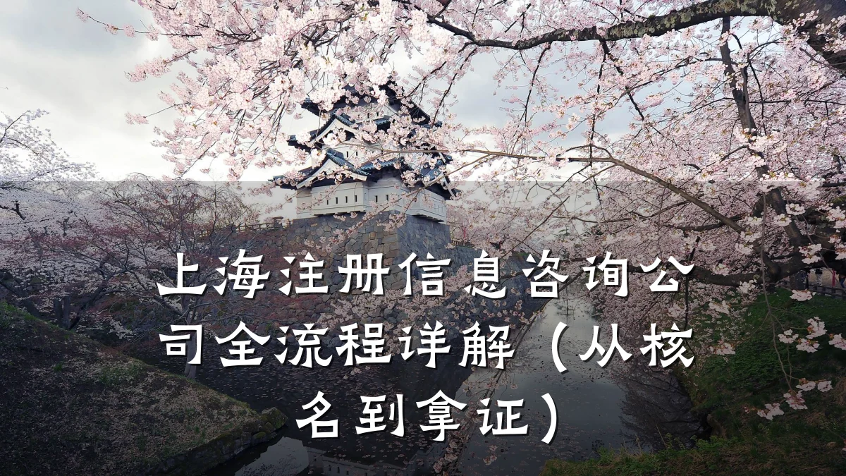 上海注册信息咨询公司全流程详解（从核名到拿证）