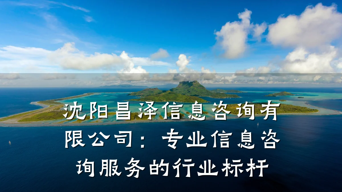 沈阳昌泽信息咨询有限公司：专业信息咨询服务的行业标杆