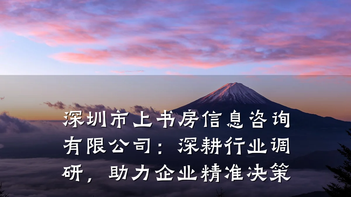 深圳市上书房信息咨询有限公司：深耕行业调研，助力企业精准决策