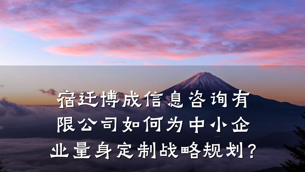 宿迁博成信息咨询有限公司如何为中小企业量身定制战略规划？
