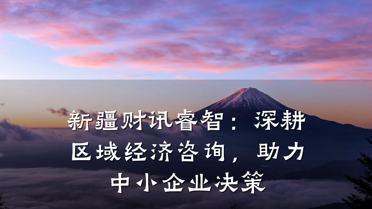 新疆财讯睿智：深耕区域经济咨询，助力中小企业决策