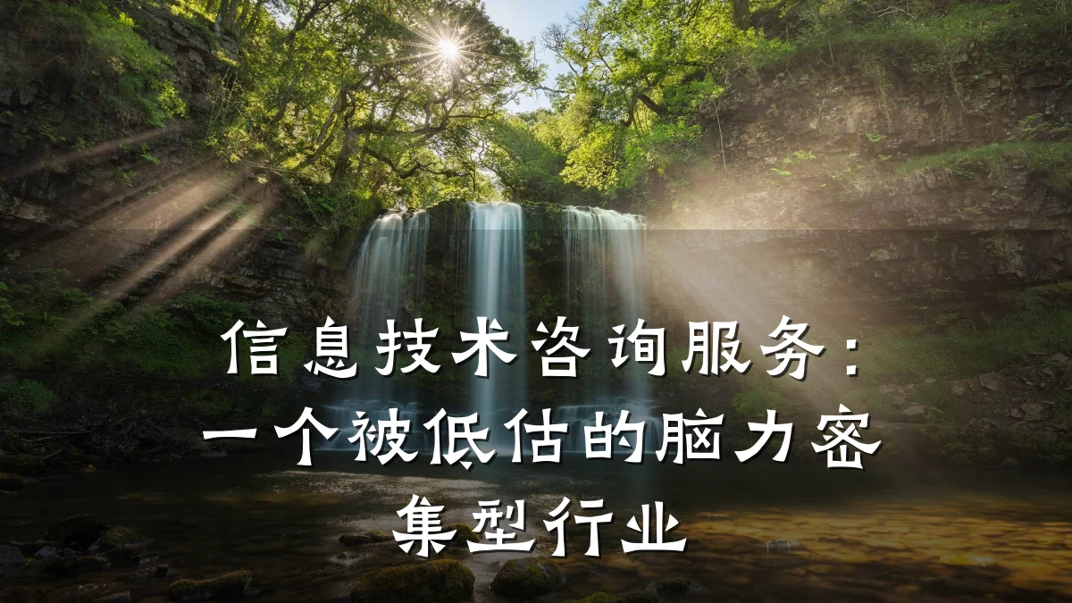 信息技术咨询服务：一个被低估的脑力密集型行业