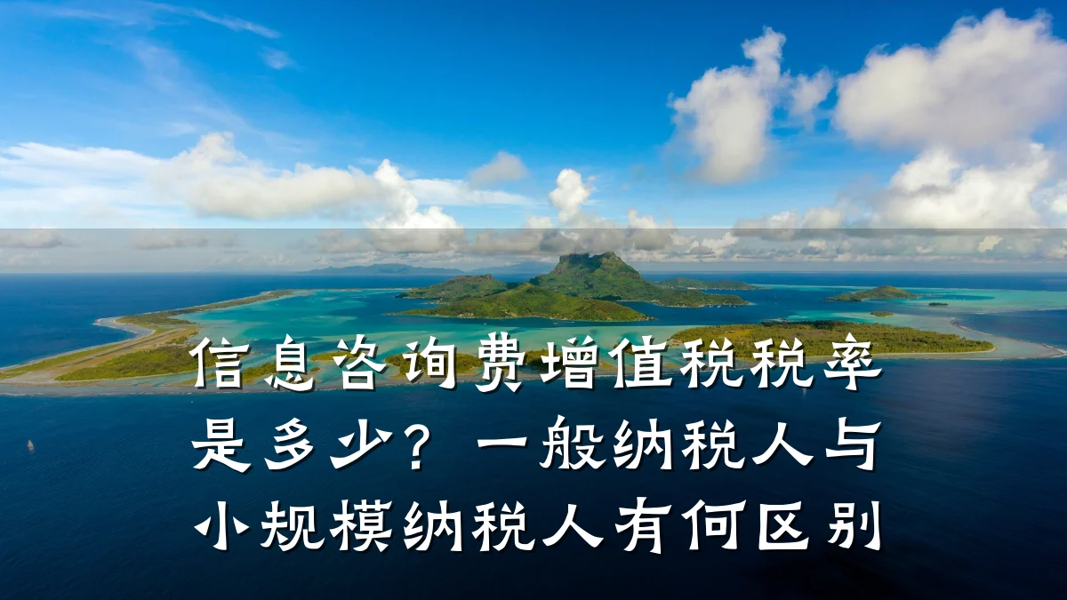 信息咨询费增值税税率是多少？一般纳税人与小规模纳税人有何区别