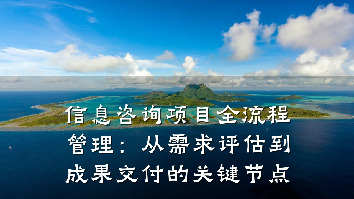 信息咨询项目全流程管理：从需求评估到成果交付的关键节点