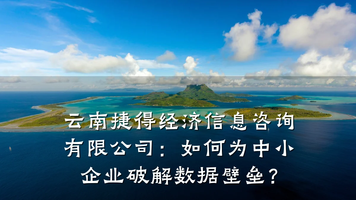 云南捷得经济信息咨询有限公司：如何为中小企业破解数据壁垒？