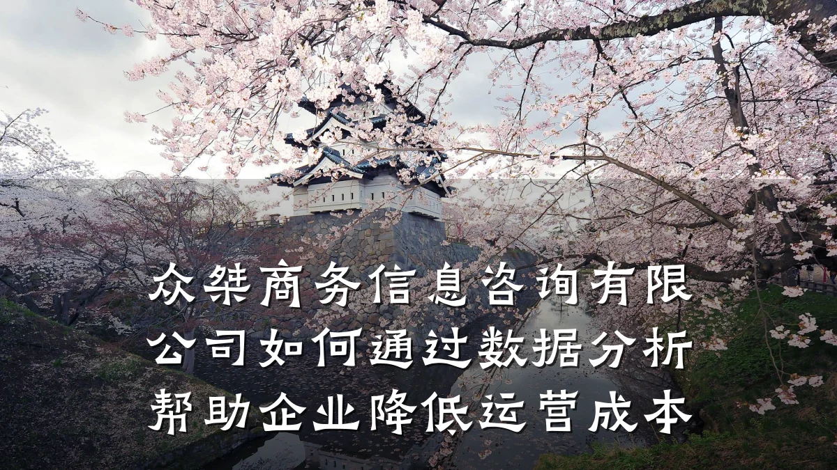 众桀商务信息咨询有限公司如何通过数据分析帮助企业降低运营成本